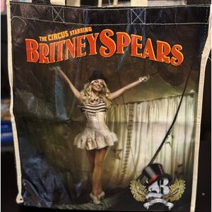 Britney Spears Vintage “The Circus Tour” Large Vinyl Tote Bag, Never Used